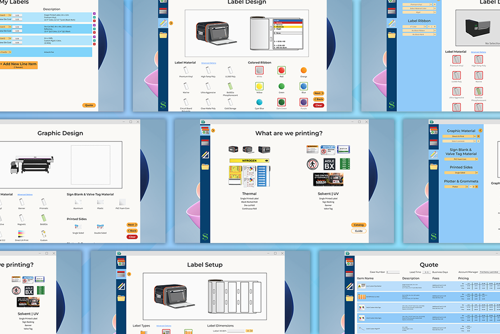 Pricing Tool Screens